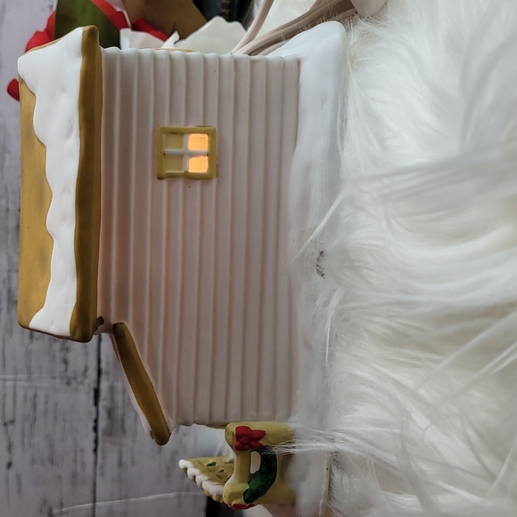 CHRISTMAS KURT S ADLER PORCELAIN LIGHTED PIG BARN - Picture 4 of 16